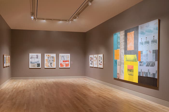 Installation view of Robert Rauschenberg’s Global Loft (Spread)