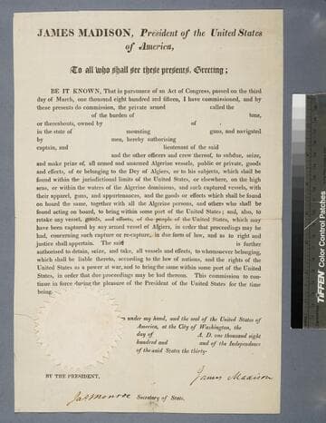 James Madison, president of the United States of America, to all who shall see these presents, greeting: