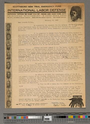 Letter from Belle Taub to Loren Miller