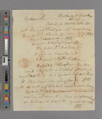 William Wilberforce. Letter to Zachary Macaulay
