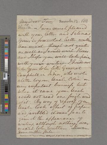 Zachary Macaulay. Letter to Thomas Babington Macaulay, after 1st Baron Macaulay