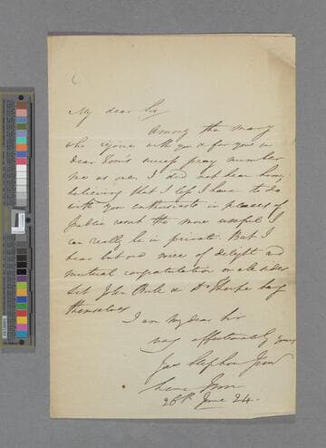 Sir James Stephen. Letter to Zachary Macaulay
