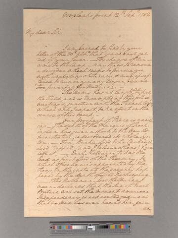 Letter from George Washington, Verplanck's Point, to James McHenry