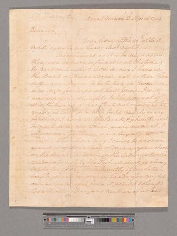 Letter from George Washington, Mount Vernon, to Samuel Washington