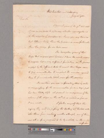 Letter from George Washington, headquarters near Dobbs Ferry, to Major General Alexander McDougall