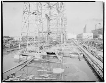 Long Beach Steam Station, Plant #3 - Bases of Outgoing Towers