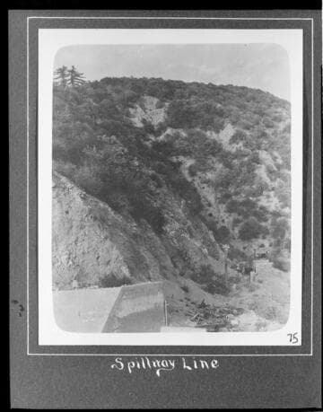 The spillway line at Santa Ana River #1 Hydro Plant
