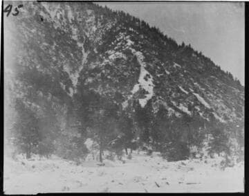 The San Bernardino Mountains on the South side of the canyon at the headworks of Mill Creek #3 Hydro Plant