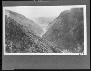The mouth of Kern River Canyon looking West (downstream)