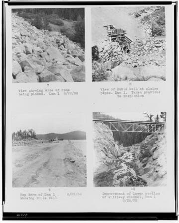 Big Creek, Huntington Lake Dams - Copy of report on Huntington Lake Dams by H. W. Dennis