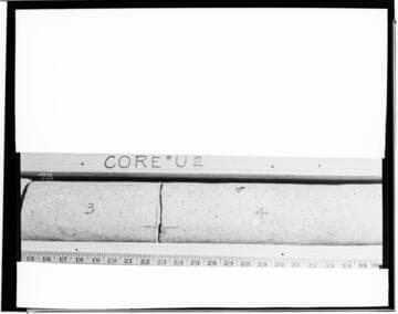 Big Creek Huntington Lake Dams - Core sample #U2 from Dam #1, Huntington Lake