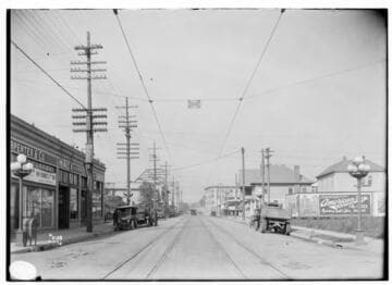 Area view of the corner of Pico and Hill Streets