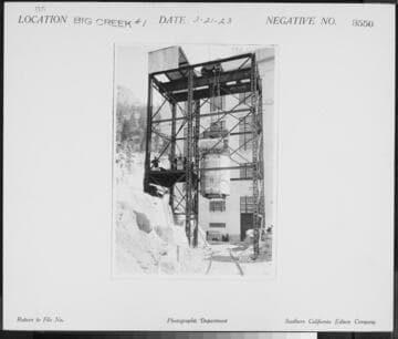 Big Creek #1 - Hoisting autotransformer at Powerhouse #1