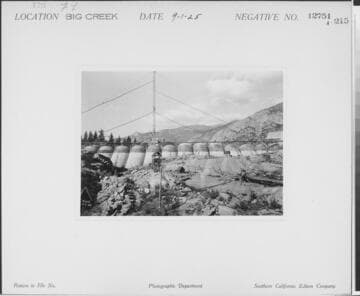 Big Creek, Florence Lake Dam - Building forms for Arches