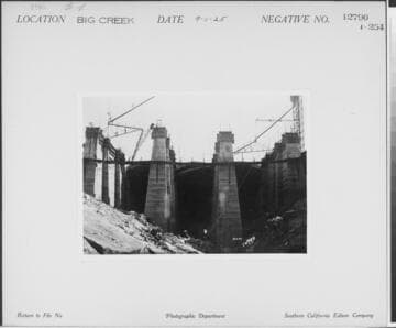 Big Creek, Florence Lake Dam - River Section, Florence Lake Dam looking up