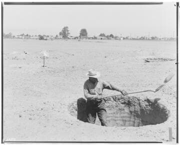 Barre-Lighthipe Transmission Line - Excavating for concrete caps ahead of pile driver