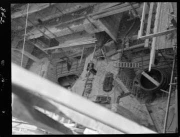 Big Creek - Mammoth Pool - Draft tube installation at powerhouse