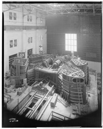 Long Beach Steam Station, Plant #3 - Installing Turbo