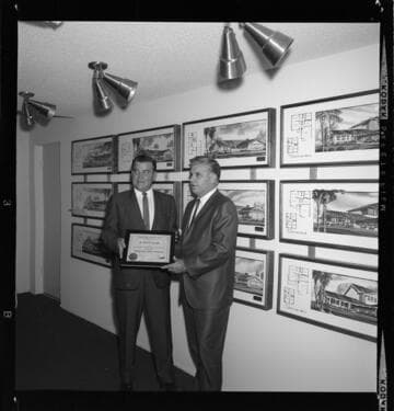 Medallion Home award to E. Calvin Clark