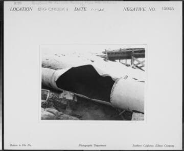 Big Creek Powerhouse #8 - Penstock #8 failure: Kellogg Pipe #38