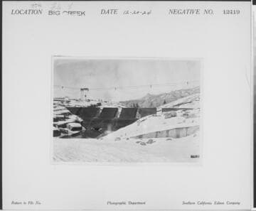 Big Creek, Florence Lake Dam - Completed rock