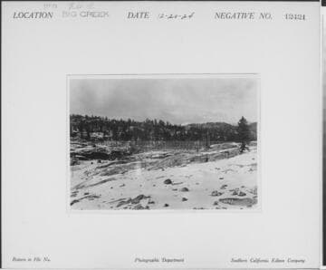 Big Creek, Florence Lake Dam - Erie Shovel excavating footings for multiple