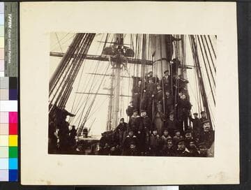 Russian Fleet, crew on lines, Alexandria, Russian Frigate "Osliaba"