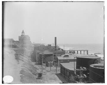 The Santa Monica Steam Plant taken from a bluff