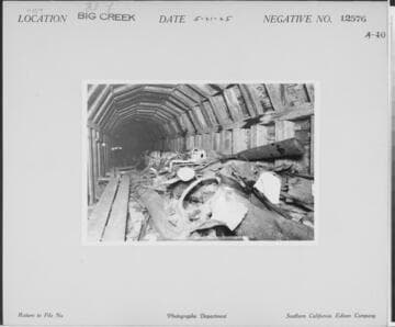 Big Creek, Florence Lake Dam - Pile of junk in Adit