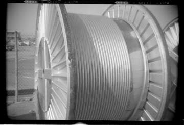 Laguna-Bell Transmission Line - Spools of conductor