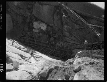 Big Creek - Mammoth Pool - Forming on the east abutment