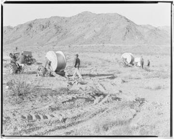 Boulder-Chino Transmission Line - unreeling cable