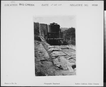 Big Creek Powerhouse #3 - Lowering 220kV Circuit Breaker via inclined railroad to Powerhouse #3 close