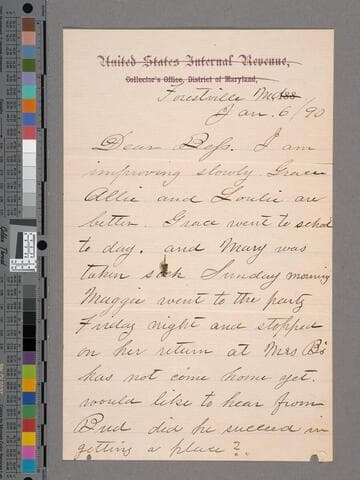 McGregor, Roderick Mortimer.  Letter to Elizabeth McGregor