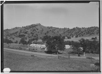 Kern River No. 3 - Tower Construction - General View of Raymaker's Headquarters Camp  KR3