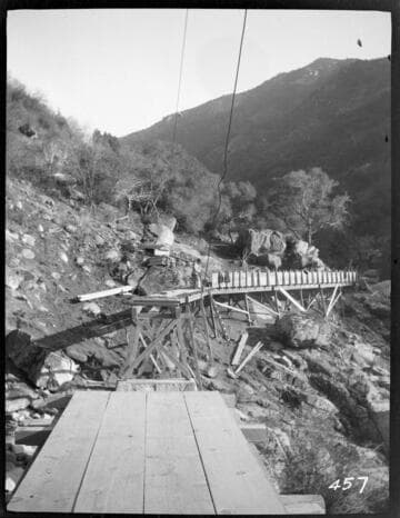 The construction of the flume for Tule Plant