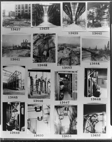 Multiple-image copy film negs - with shots of Long Beach Steam Station