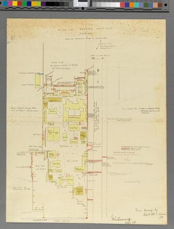 Plan of British Legation Peking shewing defences June to August 1900