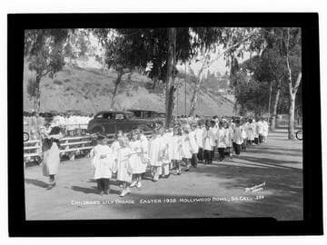 Children's Lily Parade, Easter, 1938, Hollywood Bowl, So. Cal