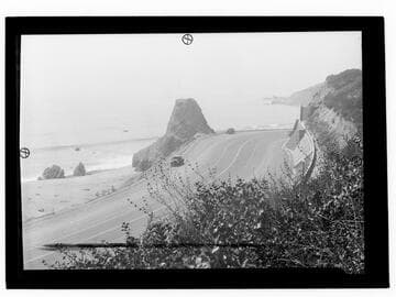 Castle Rock and highway, Santa Monica
