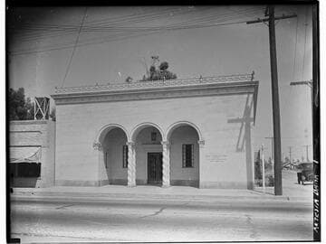 Front view of First National Bank, Artesia, California