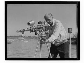 C.R. Klein of Santa Monica with a swordfish gun