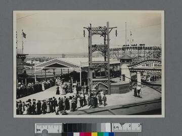 "Race Thru the Clouds" roller coaster, Venice, California