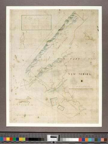 A Map of that part of Bucks County released by the Indians to the Proprietors of Pennsylvania in September 1737. [Facsimile]
