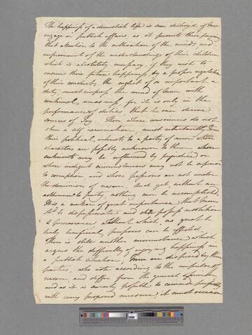 [Unknown author]. [On] the Happiness of a domestick life