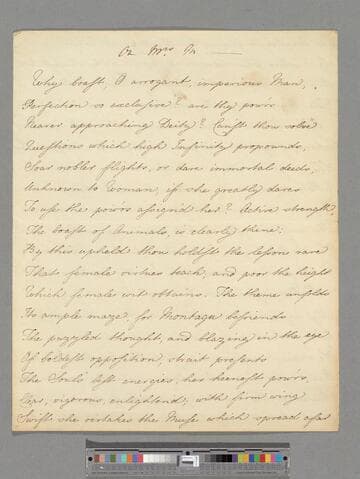 [Unknown author]. On Mrs. M----- [: a poem]