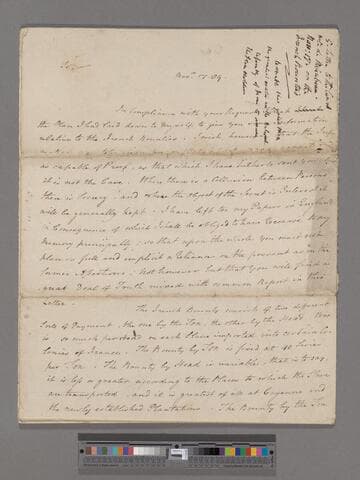 Clarkson, Thomas. Letter to [Honoré Gabriel Riquetti], Comte de Mirabeau