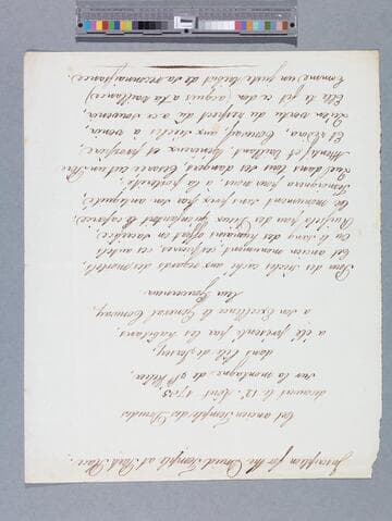 [Unknown author]. [Inscription in French for the Druid Temple at Park Place, Berks. . . ]