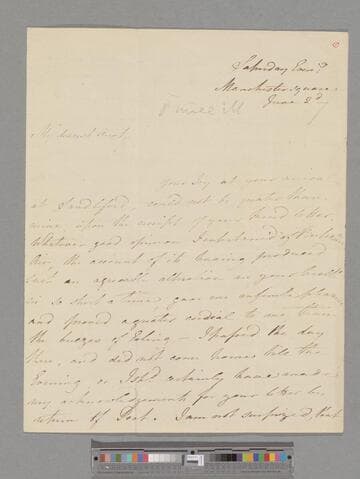 Montagu, Elizabeth (Charlton). Letter to Elizabeth (Robinson) Montagu