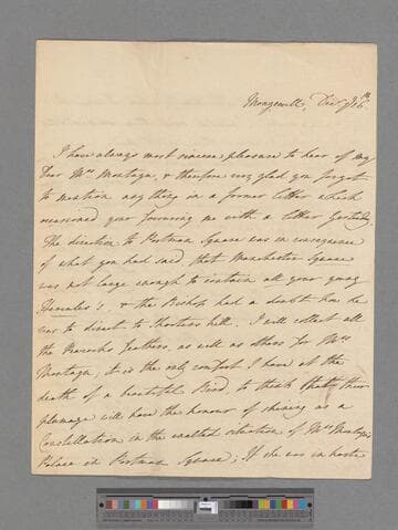 Barrington, Jane (Guise). Letter to Elizabeth (Charlton) Montagu